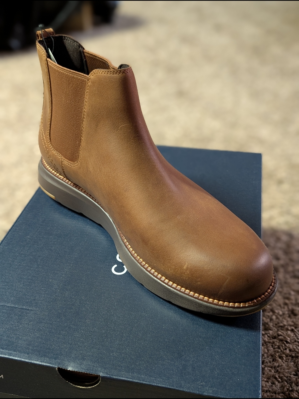 Cole Haan Men's Chelsea Boots in Brown Leather